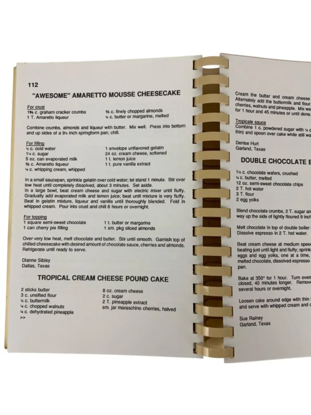 State Fair Of Texas Prize Winning Recipes Cookbook Spiral Bound 1992